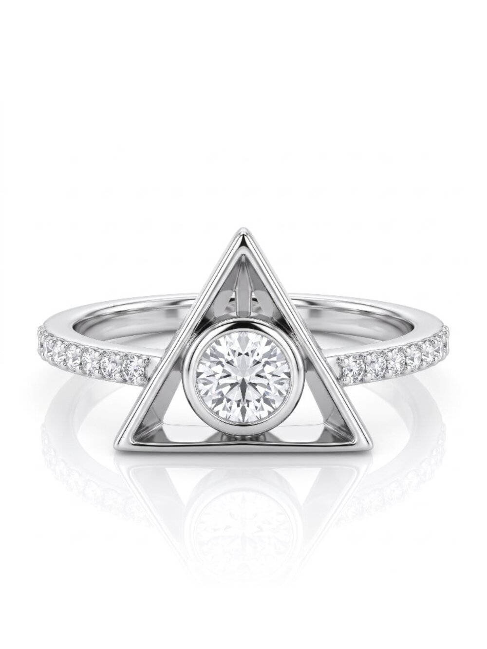 Harry Potter Deathly Hallows Ring, solid 925 Sterling Silver